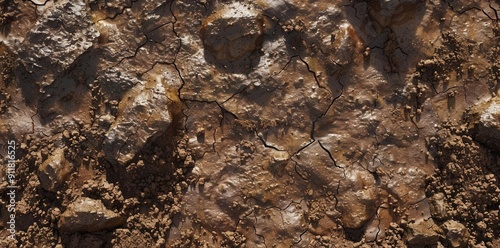 Unstable Ground. Unorganized soil texture concept photo