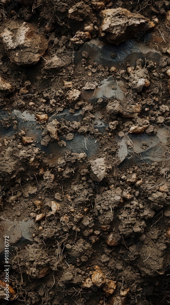 Unproductive Ground. Clumpy, lumpy, and poorly structured soil, soil texture concept Unproductive Ground. Clumpy, lumpy, and poorly structured soil, soil texture concept