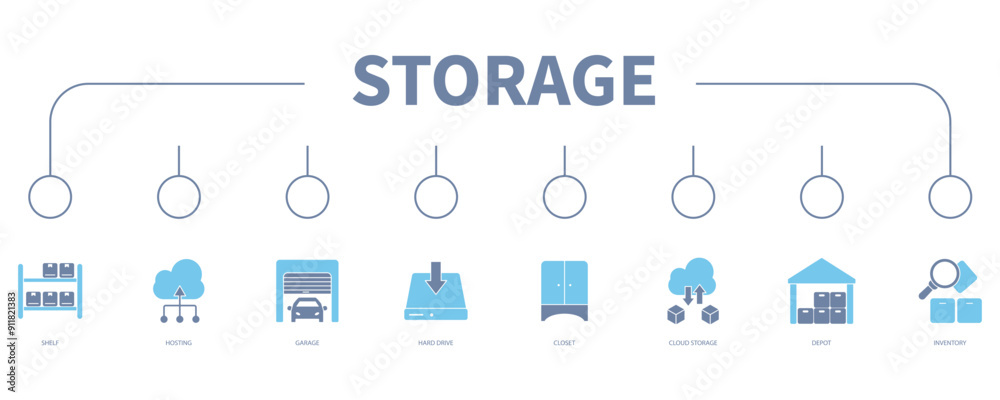 storage banner web icon vector illustration concept storage banner web icon vector illustration concept