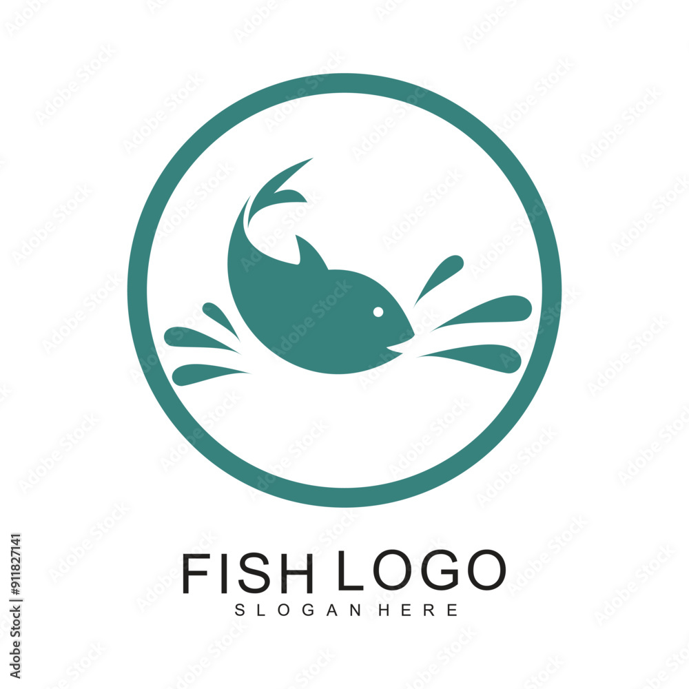 Fish logo design simple concept Premium Vector Fish logo design simple concept Premium Vector
