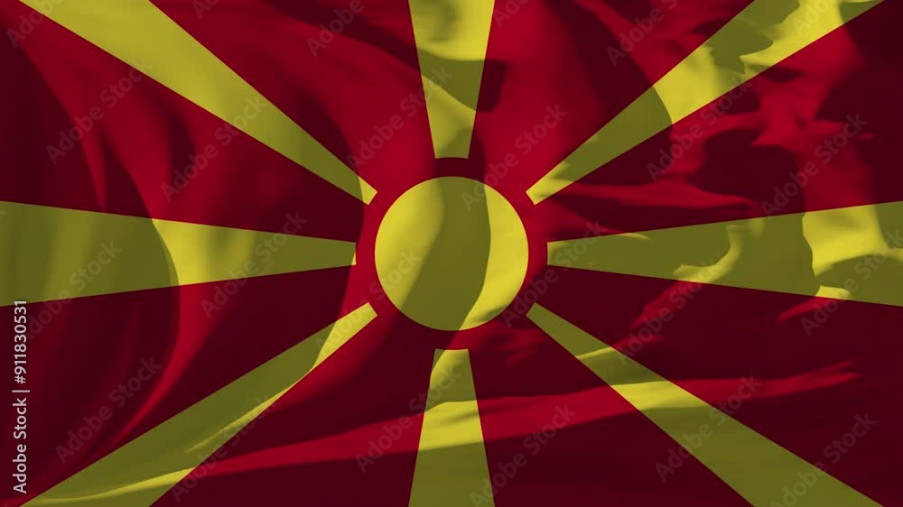 Macedonia Flag Loop Macedonia Flag Loop
