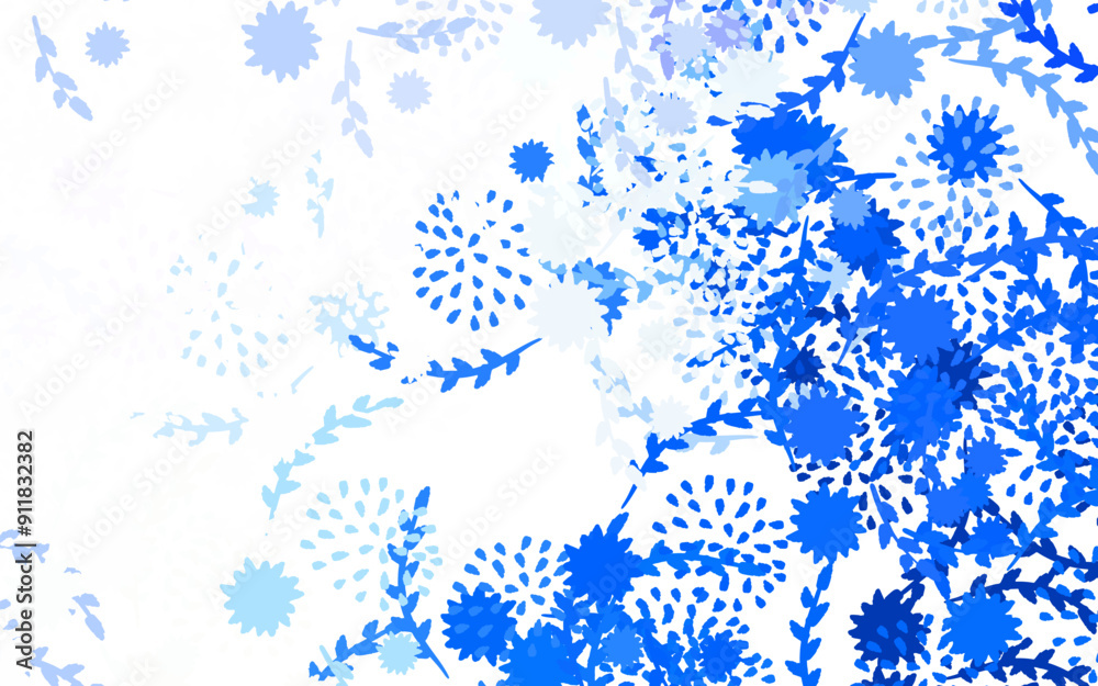 Light Pink, Blue vector abstract design with flowers Light Pink, Blue vector abstract design with flowers
