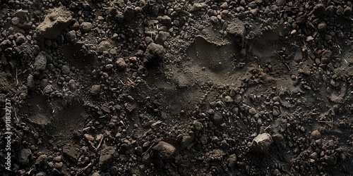 Wallpaper Mural Lush Earth. Organic matter rich, dark, and fertile soil, soil texture concept Torontodigital.ca