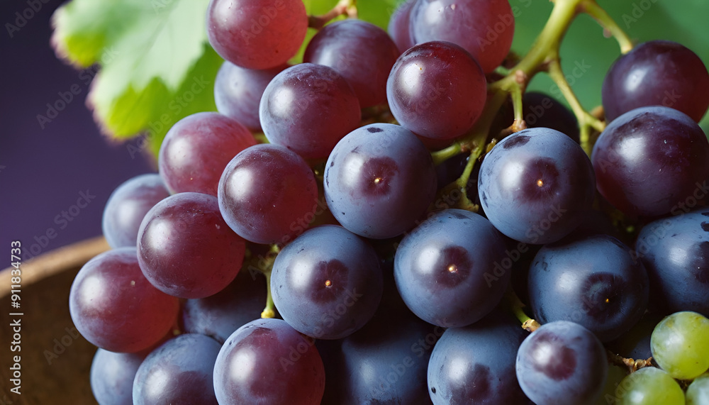 closeup of grapes on the vine closeup of grapes on the vine