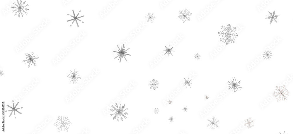 Magical Snowfall: Brilliant 3D Illustration Showcasing Descending Christmas Snowflakes Magical Snowfall: Brilliant 3D Illustration Showcasing Descending Christmas Snowflakes