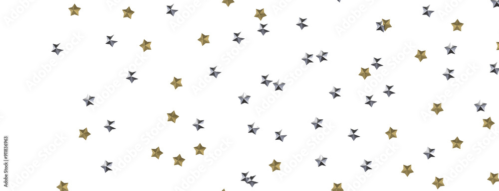 A Shower of Celestial Beauty: 3D Gold Stars Rain Illustration Bedazzles A Shower of Celestial Beauty: 3D Gold Stars Rain Illustration Bedazzles