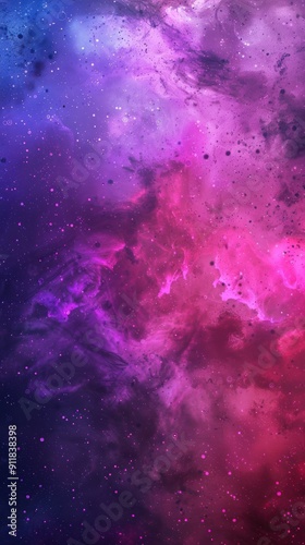 Abstract purple and pink nebula background.