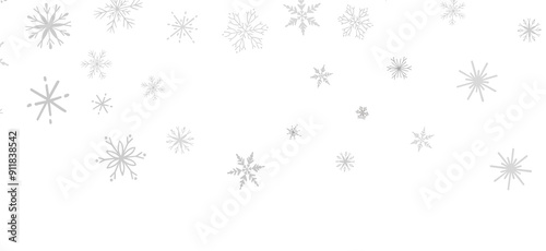 Magical Snowfall: Brilliant 3D Illustration Showcasing Descending Christmas Snowflakes