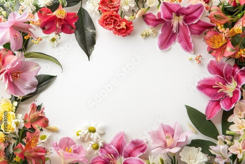 Pink Lily Horizontal Botanical Frame
