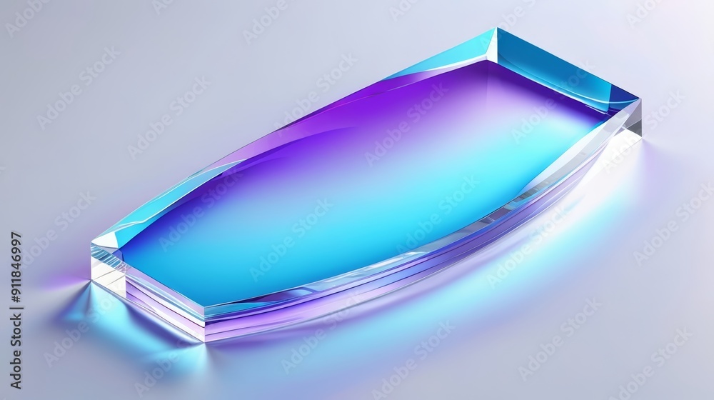 Blue and Purple Glass Object on White Surface Blue and Purple Glass Object on White Surface