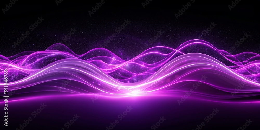 Glowing purple waves contrasted against a dark backdrop, purple, waves, glowing, abstract, background, colorful, vibrant Glowing purple waves contrasted against a dark backdrop, purple, waves, glowing, abstract, background, colorful, vibrant