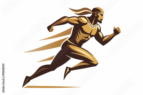 Ancient Stoic Sprinter Mascot Logo Design