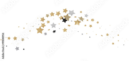 Heavenly Golden Shower: 3D Illustration Brings the Beauty of Stars to Life