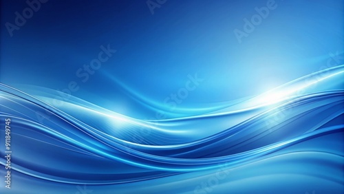 Abstract blue background with smooth gradients and soft lines, abstract, blue, background, design, texture, gradient, smooth