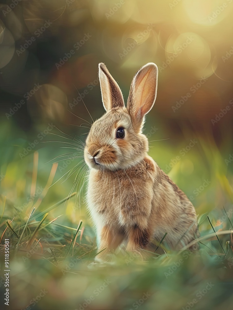 Fototapeta premium rabbit isolated on cute background
