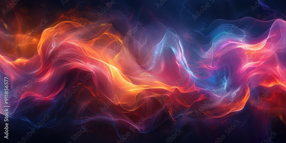 Abstract Swirling Light with Red, Orange, Blue, and Purple Hues Abstract Swirling Light with Red, Orange, Blue, and Purple Hues