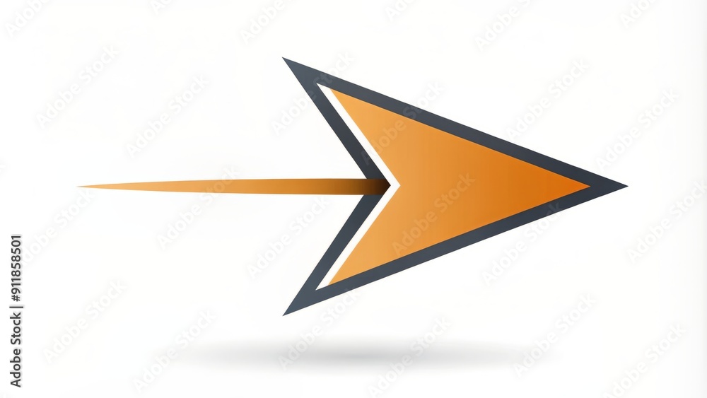 Minimalist vector illustration of a bold arrow navigator icon on a white background, symbolizing direction and guidance in a clean and modern design. Minimalist vector illustration of a bold arrow navigator icon on a white background, symbolizing direction and guidance in a clean and modern design.