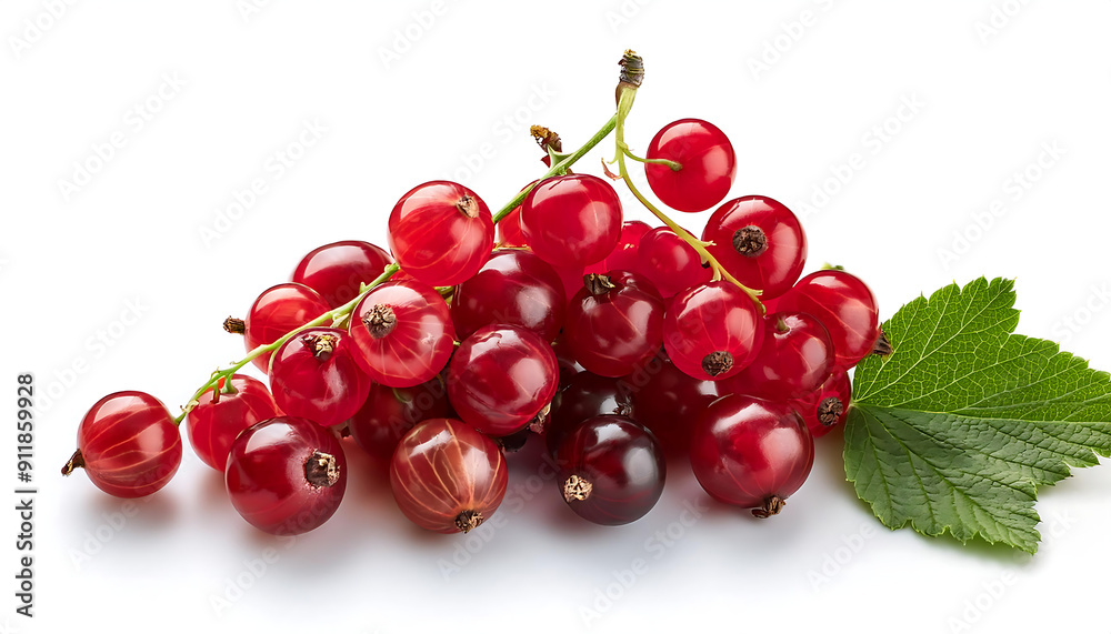 Freshly Picked Currants on a White Background Freshly Picked Currants on a White Background