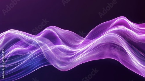 Wallpaper Mural Flowing neon wave in purple, forming a stunning and abstract background design Torontodigital.ca
