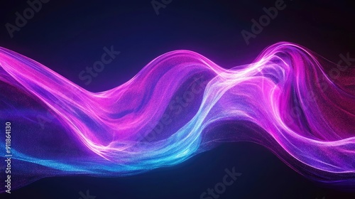 Wallpaper Mural Fluid and vibrant purple neon wave, creating a dynamic abstract background. Torontodigital.ca