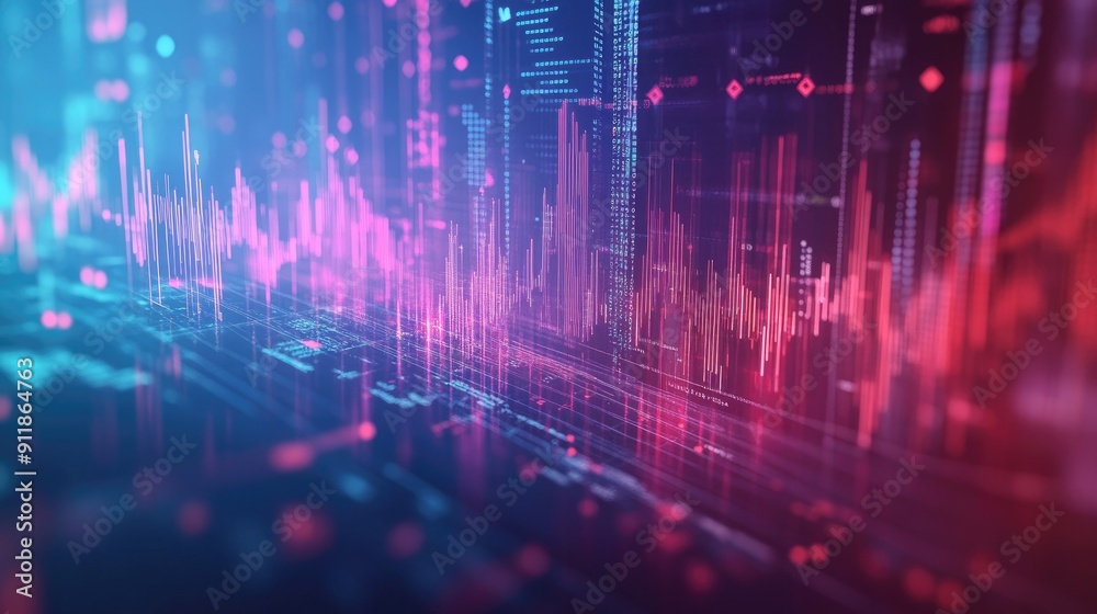 Modern stock market graph with advanced digital data and abstract elements, ideal for financial trends. Modern stock market graph with advanced digital data and abstract elements, ideal for financial trends.
