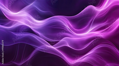 Wallpaper Mural Purple neon waves flowing in an abstract pattern, creating a captivating background. Torontodigital.ca