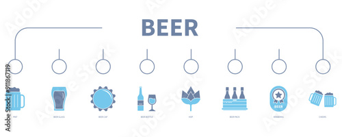 beer banner web icon vector illustration concept