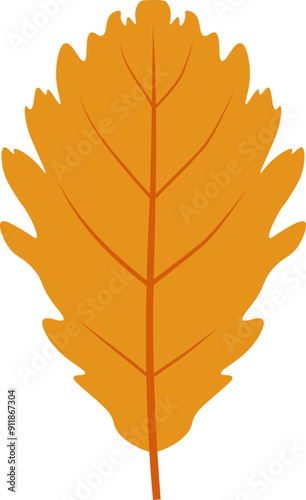 Oak leaf icon. Autumn leaf symbol. Flat style.