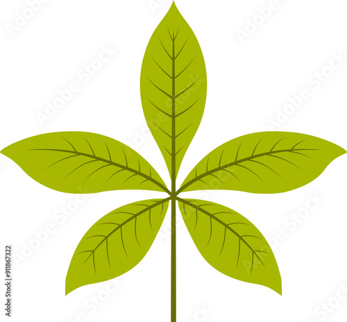 Chestnut leaf icon. Autumn leaf symbol. Flat style.