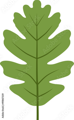 Oak leaf icon. Autumn leaf symbol. Flat style.