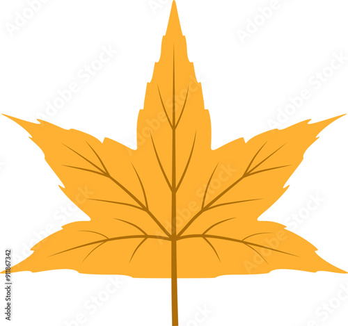 Maple leaf icon. Autumn leaf symbol. Flat style.