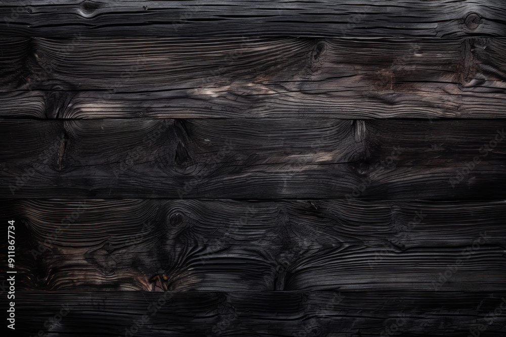 Fototapeta premium Processed collage of smoking wood planks surface texture. Background for banner, backdrop