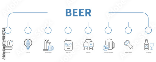 beer banner web icon vector illustration concept