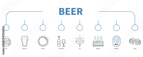 beer banner web icon vector illustration concept