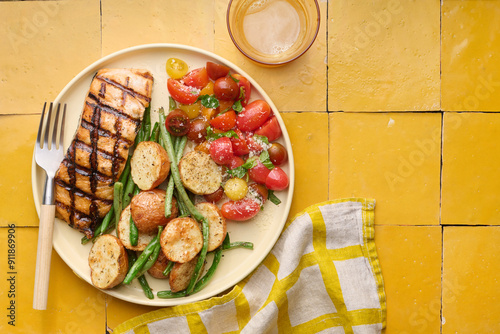Salmon dinner plate 