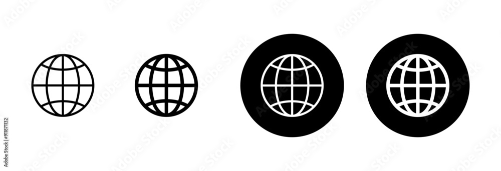 Web icon vector isolated on white background. Website vector icon. Internet world vector Web icon vector isolated on white background. Website vector icon. Internet world vector