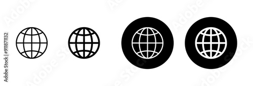 Web icon vector isolated on white background. Website vector icon. Internet world vector