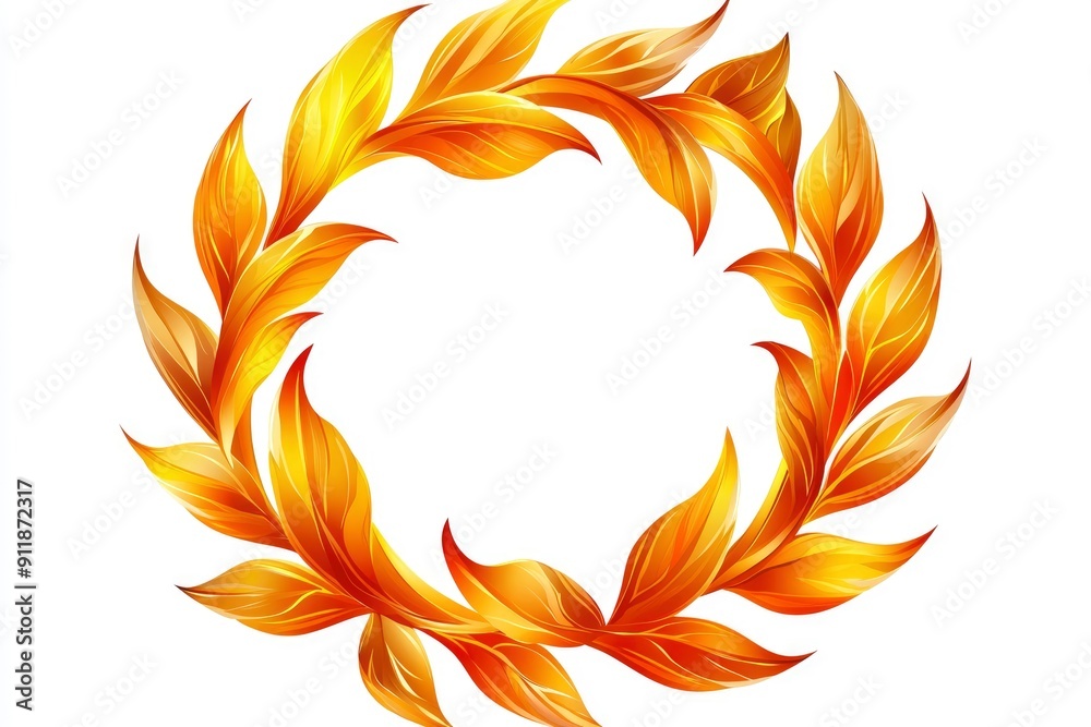 Golden Leaf Wreath Frame Golden Leaf Wreath Frame