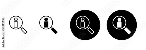 Hiring icon vector isolated on white background. Human resources concept. Recruitment. Search job vacancy icon. Hire. Find people icon