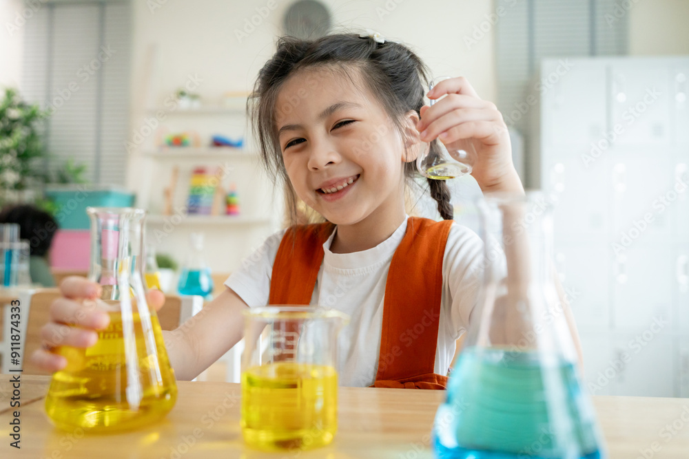 Portrait of Asian student learning in classroom at elementary school. Portrait of Asian student learning in classroom at elementary school.