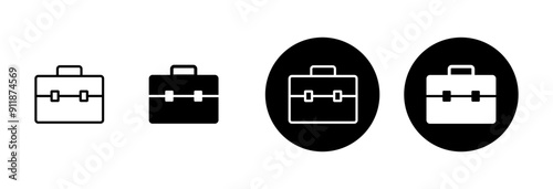 Briefcase icon vector isolated on white background. Briefcase vector icon