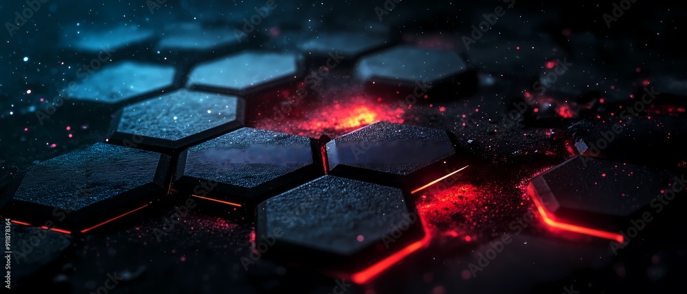 Abstract background with a hexagonal pattern Abstract background with a hexagonal pattern