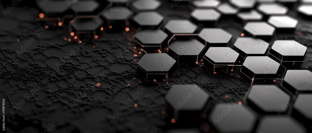 Obraz premium Abstract background with a hexagonal pattern