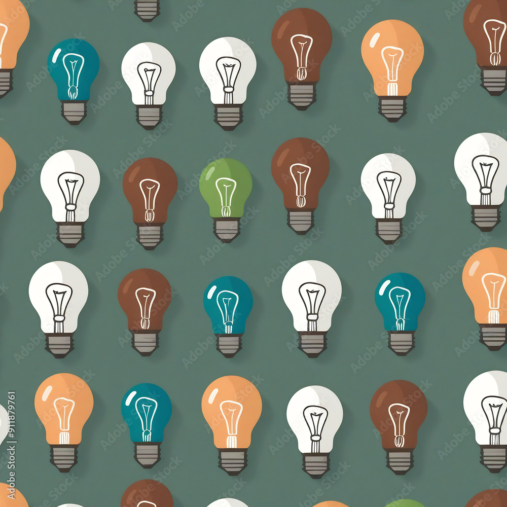 Glowing light bulbs illuminating bright ideas Glowing light bulbs illuminating bright ideas