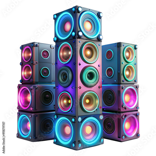 neon speakers photo