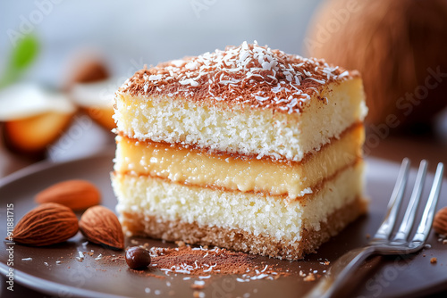 Wallpaper Mural トロピカルな味、ココナッツカスタードケーキ Torontodigital.ca