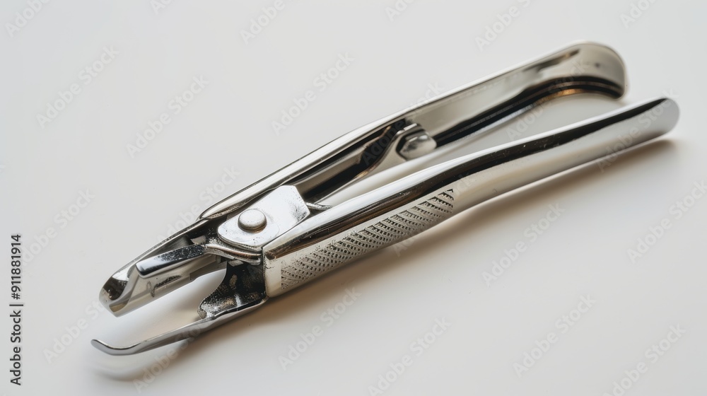 Close-up of a gleaming surgical instrument on a sterile white surface represents the precision and importance of healthcare equipment in patient well-being