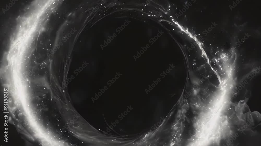 Cosmic energy spiral flowing in space, dimensional portal. Abstract background video