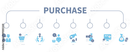 purchase banner web icon vector illustration concept