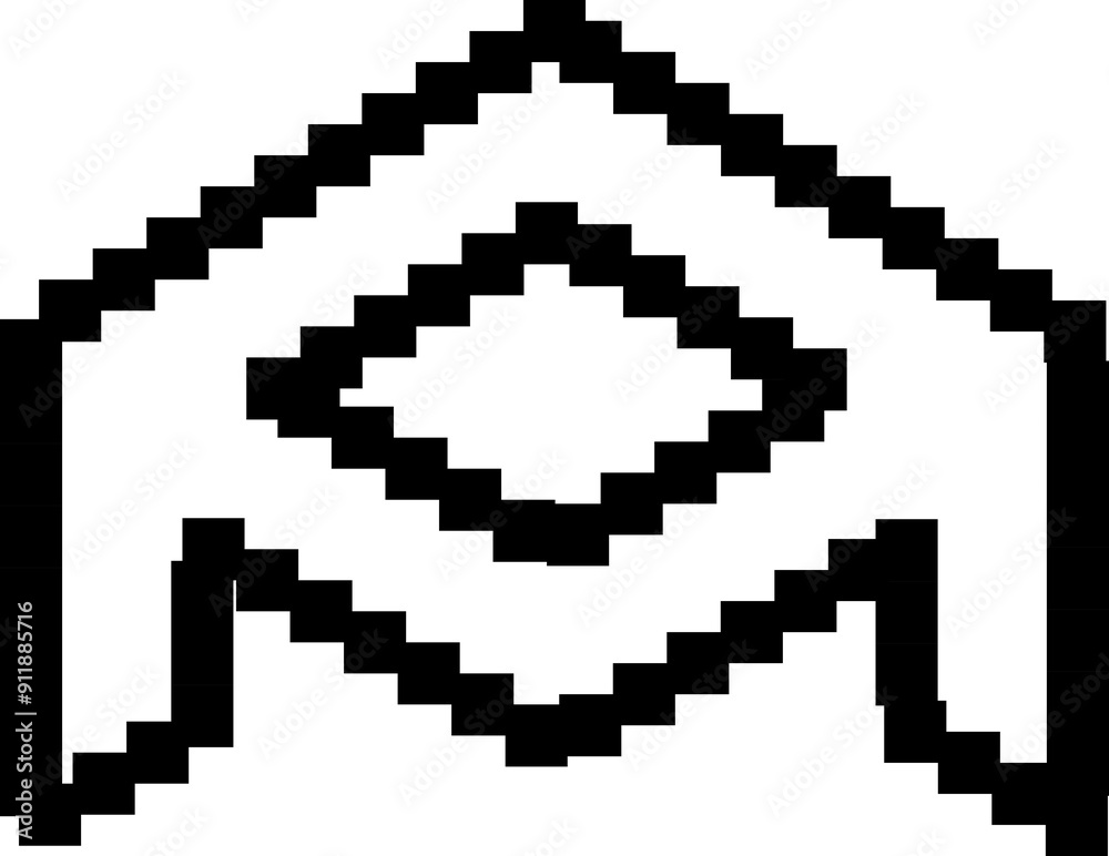 Geometric shape pixel. Elements for design Geometric shape pixel. Elements for design
